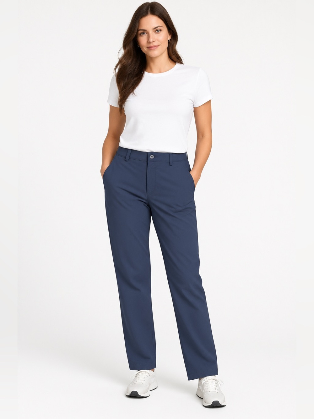 The North Face Womens Standard Fit Blue Trouser Pants in Size 8